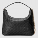 Gucci Signature large hobo bag 477324 black HY11760nS91