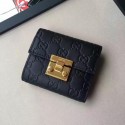 Gucci Signature Leather Padlock Wallet 453155 Black HY9280lU52