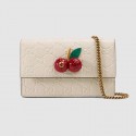 Gucci Signature mini bag with cherries 481291 White HY22637Zw99
