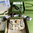 Gucci Small top handle bag with Bamboo 675797 gray HY2449EB28