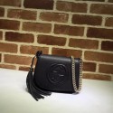 Gucci Soho Chain Shoulder Bag Calfskin Leather 323190 Black HY5470Jz48