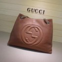 Gucci Soho Medium Tote Bag Calfskin Leather 308982 Apricot HY10182yj81