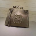 Gucci Soho Medium Tote Bag Calfskin Leather 308982 Bronze HY4858pA42