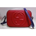 Gucci Soho Metallic Leather Disco Bag 308364 Red HY26202dX32