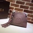 Gucci Soho Small Tote Bag Calfskin Leather 387043 Pink HY1391kC27