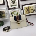Gucci Sylvie Lather mini Bag 470270 OffWhite HY16552TL77