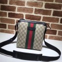 Gucci Web GG Supreme Flat Messenger Bag 471454 Apricot HY5393ta99
