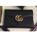 High Quality Gucci GG Marmont Leather mini Chain Bag 401232 Black HY5037BH97