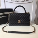 High Quality Imitation Chanel Flap Bag with Top Handle A92991 black HY12066Vu82