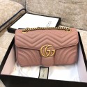 High Quality Imitation Gucci GG Marmont Original Leather matelasse shoulder bag 443497 HY13311wn47