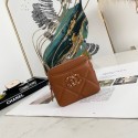 High Quality Replica Chanel 19 Zip Card bag 82086 brown HY3474aR54