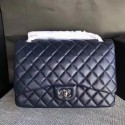 High Quality Replica Chanel Maxi Quilted Classic Flap Bag Blue Sheepskin Leather A58601 Silver HY19534aR54