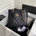 High Quality Replica Chanel Original Lather Shopping bag AS2295 black HY2379aR54