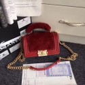 Hot BOY CHANEL Flap Bag with Handle Orylag Calfskin & Gold-Tone Metal A94805 red HY23820cT87