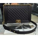 Hot Boy Chanel Flap Bags Original Black Cannage Pattern A67088 Gold HY1289io40