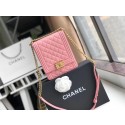 Hot Boy chanel handbag Grained Calfskin & Gold-Tone Metal AS0130 pink HY16155cT87