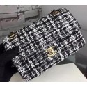 Hot Chanel Classic Flap Bag Original Fabric A1020 Black HY24649io40