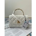 Hot Chanel mini flap bag with top handle AS2477 white HY12604io40
