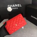 Hot Chanel WOC Flap Bag Red Original Sheepskin Leather 33814 Glod HY13600cT87