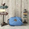 Hot Gucci GG Marmont Matelasse Mini Shoulder Bag 448065A Blue HY20900cT87