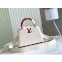 Hot Louis Vuitton CAPUCINES BB M48865 white&brown HY12140cT87
