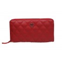 Hot Replica Chanel Matelasse Zip Around Wallet Cannage Pattern A50097 Red HY8084wR89