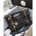 Hot Replica Chanel Original Soft Leather Bag & Gold-Tone Metal AS1430 black HY9179wR89