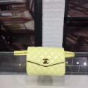 Imitation 1:1 Chanel Original waist pack Sheepskin 4771 lemon HY19838LT32