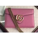 Imitation 1:1 Gucci GG Marmont Leather mini Chain Bag 401232 Pink HY13633LT32