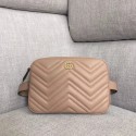 Imitation 1:1 Gucci GG Marmont matelasse belt bag 523380 apricot HY26408LT32