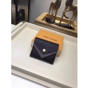 Imitation 1:1 Louis Vuitton CRUISE 2017 DOUBLE V COMPACT WALLET M64419 Black HY23853LT32