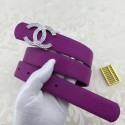 Imitation AAA Chanel 30mm Leather Belt CH5235 Purple HY23578RP55