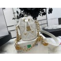 Imitation AAA Chanel Drawstring Bag & Gold Metal A68081 white HY16803kf15