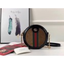 Imitation AAA Gucci Ophidia mini round shoulder bag 550618 Brown suede HY583RP55