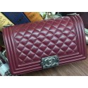Imitation Boy Chanel Flap Shoulder Bag Sheepskin Leather A67086 Burgundy HY17194SU87