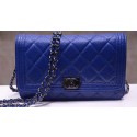 Imitation Boy Chanel mini Flap Bags Bright Cannage Pattern A33815 Blue HY13339ye39