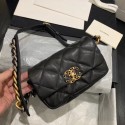 Imitation Chanel 19 Bodypack Sheepskin Leather AS1163 black HY26508Tm92