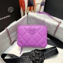 Imitation CHANEL 2020 New Style Original Leather Ball Grain Bag AP1132 Lavender HY22605zn33