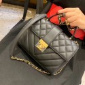 Imitation Chanel Calfskin & Gold-Tone Metal AS0804 black HY25458RC38