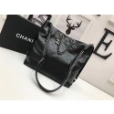 Imitation Chanel Calfskin Leather Tote Bag A98697 Black HY16698RC38