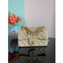 Imitation Chanel Classic Flap Shoulder Bag Original Sheepskin leather AS2326 Beige HY17210Nj42