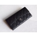 Imitation Chanel Classic Flap Wallet A31506 black silver-Tone Metal HY2896sJ18