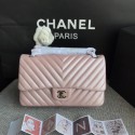 Imitation Chanel Classic original Sheepskin Leather Shoulder Bag 1112V pink silver chain HY14226VO34