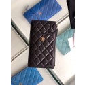 Imitation Chanel classic pouch Grained Calfskin& Gold-Tone Metal A84402 black HY8988Tm92