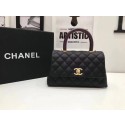 Imitation Chanel Classic Top Handle Bag black Cannage Pattern A92290 Gold HY8063uq94