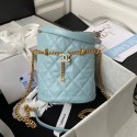 Imitation Chanel Drawstring Bag & Gold Metal AS3116 sky blue HY10255QN34