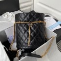 Imitation Chanel Drawstring Bag & Gold Metal AS3117 black HY26684SU87