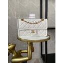 Imitation Chanel flap bag Grained Calfskin AS2357 white HY22535SU34
