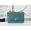 Imitation Chanel Flap Lambskin mini Shoulder Bag AS2615 green HY20317Oz49