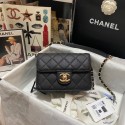 Imitation Chanel Flap Shoulder Bag Grained Calfskin AS3002 black HY2754ye39